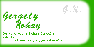 gergely mohay business card